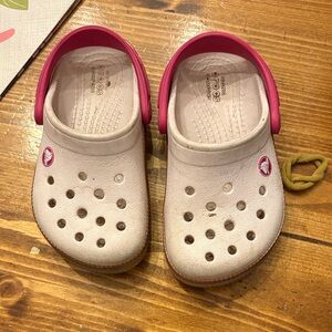 CROCS Kids Pink and Cream Water Shoes